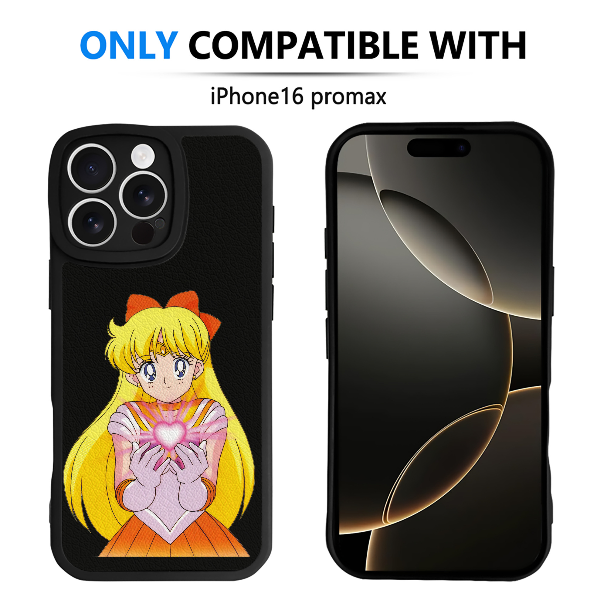 （画像用） 美少女戦士セーラームーン 愛野 美奈子 あいの みなこ Sailor Moon Aino Minako 【iPhone 16シリーズ対応】シリコンスマホケース（レザー調） 材質：シリコン